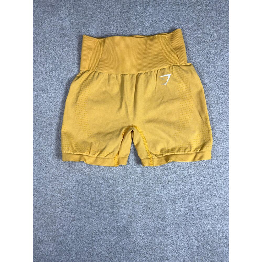 Gymshark Women's‎ Yellow Training Cycling Shorts Size Small